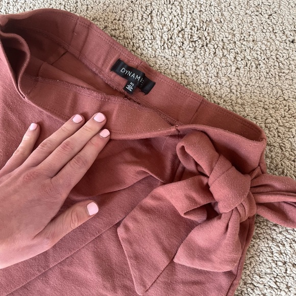 Brown Dynamite Wrap Skirt with Tie - Picture 3 of 5